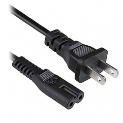BRobotix Cable de Poder para Cargador de Laptop, 1.2 Metros, Negro 
