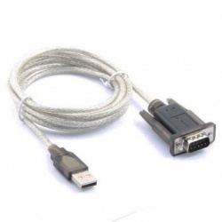 BRobotix Cable USB 2.0 Macho - RS-232 Macho, 45cm, Gris 