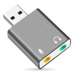 Brobotix Adaptador de Audio USB - 2x 3.5mm, Gris 