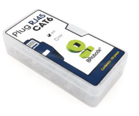 BRobotix Conector Modular Cat6, RJ-45, Transparente, 100 Piezas 