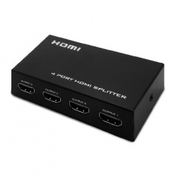 BRobotix Video Splitter HDMI, 4x HDMI, Negro 