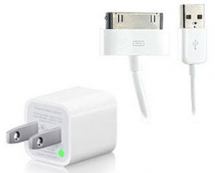 BRobotix Cargador USB para iPod/iPad/iPhone con Cable 30-pin, 5V, 1A 