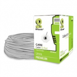BRobotix Bobina de Cable Ethernet Cat5e, UTP, 200 Metros 