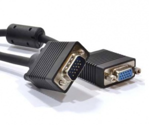 BRobotix Cable VGA Macho - VGA Hembra, 22.5 Metros, Negro 