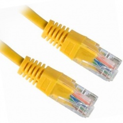 BRobotix Cable Patch Cat5e UTP con Bota RJ-45 Macho - RJ-45 Macho, 1.2 Metros, Amarillo 