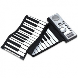 BRobotix Teclado MIDI 319361, 61 Teclas, Negro/Blanco 