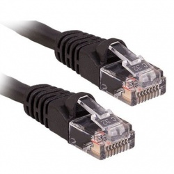 BRobotix Cable Patch Cat5e UTP con Bota RJ-45 Macho - RJ-45 Macho, 2.1 Metros, Negro 