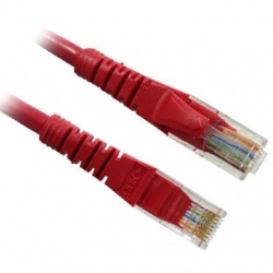 BRobotix Cable Patch Cat5e UTP con Bota RJ-45 Macho - RJ-45 Macho, 2.1 Metros, Rojo 