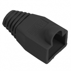BRobotix Protector para Plugs RJ-45, 20 Piezas, Negro 
