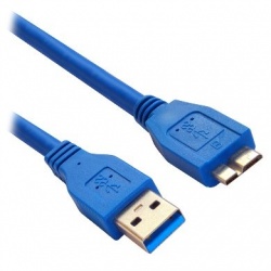 BRobotix Cable USB A Macho - Micro USB B Macho, 30cm, Azul 