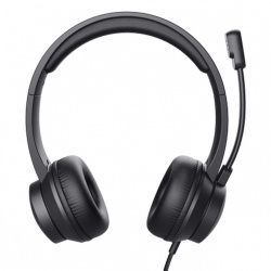 BRobotix Audífonos con Micrófono 406054, Alámbrico, USB, Negro 