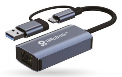 BRobotix Adaptador de Red USB 406511, Inalámbrico, 1.000Mbit/s 