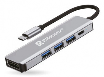 BRobotix Docking Station 406627 USB-C, 1 x USB-C 3.0, 3 x USB-A 3.0, 1 x DisplayPort 