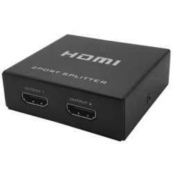 BRobotix Video Splitter HDMI, 2x HDMI, Negro 