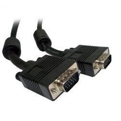 BRobotix Cable para Monitor SVGA, VGA (D-Sub) Macho - VGA (D-Sub) Macho, 30 Metros, Negro 