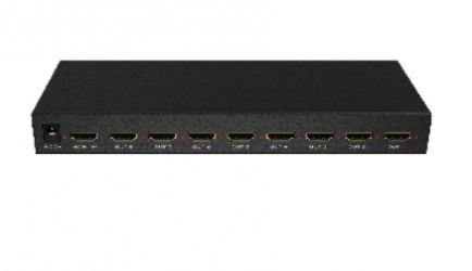 BRobotix Video Splitter HDMI, 8 Puertos HDMI, Negro 