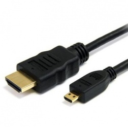 BRobotix Cable 579403 HDMI Macho - Micro HDMI Macho, 1.8 Metros, Negro 