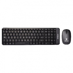 Kit de Teclado y Mouse BRobotix 6000618, Inalámbrico, USB, Negro (Español) 