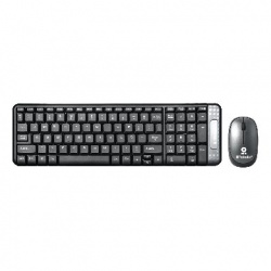 Kit de Teclado y Mouse BRobotix 6000625, Inalámbrico, USB, Gris (Español) 