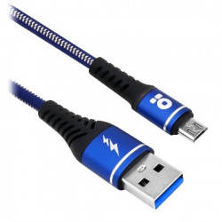 BRobotix Cable USB A Macho - MicroUSB B Macho, 1 Metro, Azul 