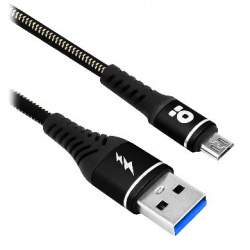 BRobotix Cable USB A Macho - MicroUSB B Macho, 1 Metro, Negro 