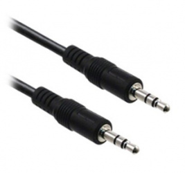BRobotix Cable AUX Stereo 3.5mm Macho - 3.5mm Macho, 1.5 Metros, Negro 