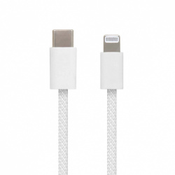BRobotix Cable USB-C Macho - Lightning Macho, 1 Metro, Gris 