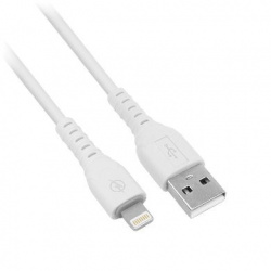 BRobotix Cable de Carga Lightning Macho - USB A Macho, 1 Metro, Blanco, para iPod/iPhone/iPad 