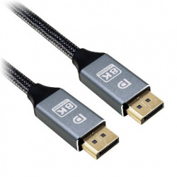 BRobotix Cable DisplayPort 1.2 Macho - DisplayPort 1.2 Macho, 8K, 60Hz, 2 Metros, Negro 
