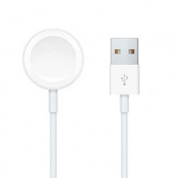 BRobotix Cable USB-A de Carga Magnética para Apple Watch, 1 Metro, Blanco 