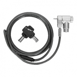 BRobotix Candado de Llave para Laptops, Slot Universal, 1.8 Metros, Plata 