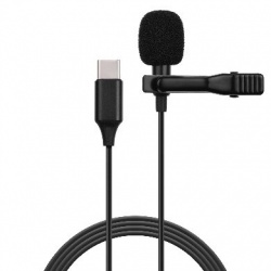 Brobotix Micrófono de Solapa 651381, Alámbrico, USB C, Negro 