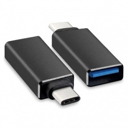 BRobotix Adaptador USB-C Macho - USB Hembra, Negro 