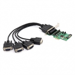 BRobotix Tarjeta PCI Express Serial de 4 Puertos, RS-232 