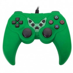 BRobotix Gamepad 656545B, Alámbrico, USB, Verde 
