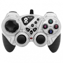 BRobotix Gamepad RumblePad, Alámbrico, USB 2.0, Blanco 