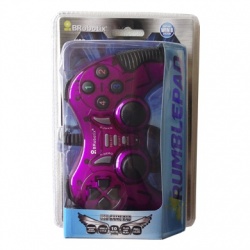 BRobotix Gamepad RumblePad, Alámbrico, USB 2.0, Morado 