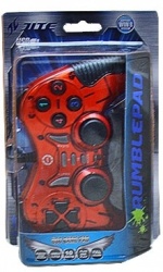 BRobotix Gamepad RumblePad, Alámbrico, USB 2.0, Rojo 