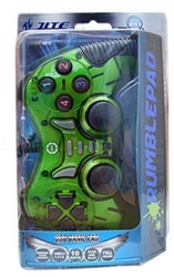 BRobotix Gamepad Rumblepad, Alámbrico, USB 2.0, Verde 