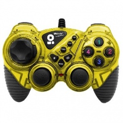BRobotix Gamepad RumblePad, Alámbrico, USB 2.0, Amarillo 