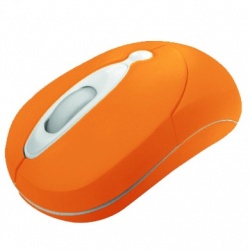 Mouse BRobotix Óptico 772775, Alámbrico, USB, 800DPI, Naranja 