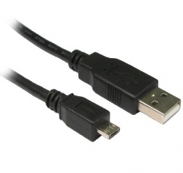 BRobotix Cable USB 2.0 A Macho - Micro USB B Macho, 1.80 Metros, Negro 