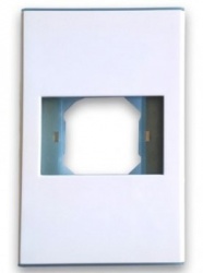 BRobotix Placa de Pared, 1 Puerto, Blanco 