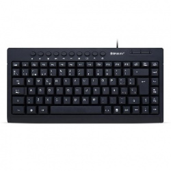 Teclado BRobotix 963067, Alámbrico, USB, Negro (Español) 