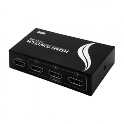 Brobotix Multiplexor 963272, 4 Conectores, Negro, con Control Remoto 