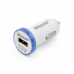 BRobotix Cargador para Auto 963288, 5V, 1x USB 2.0, Azul/Blanco 