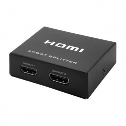 BRobotix Divisor de Video HDMI, 2 Puertos HDMI, Negro 