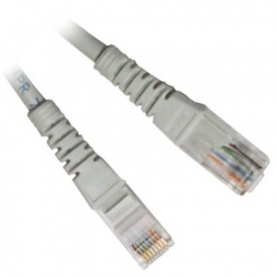BRobotix Cable Patch Cat5e UTP con Bota RJ-45 Macho - RJ-45 Macho, 1.8 Metros, Gris 