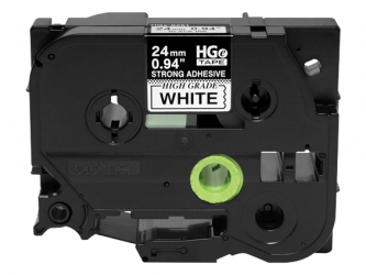 Brother Cinta HGES2515PK Negro sobre Blanco, Térmica Directa, 24 mm x 8 Metros, 5 Piezas 