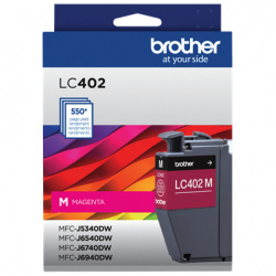 Cartucho Brother LC402M Magenta, 550 Páginas 